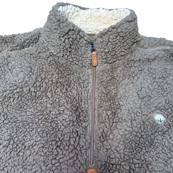 The Southern Shirt Co Quarter Zip‎ Sherpa Pullover Walnut Brown Women’s Size XL - Picture 5 of 8